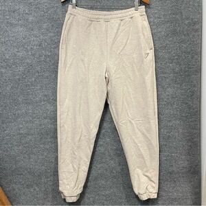 Gymshark beige sweatpants 27” size medium womens